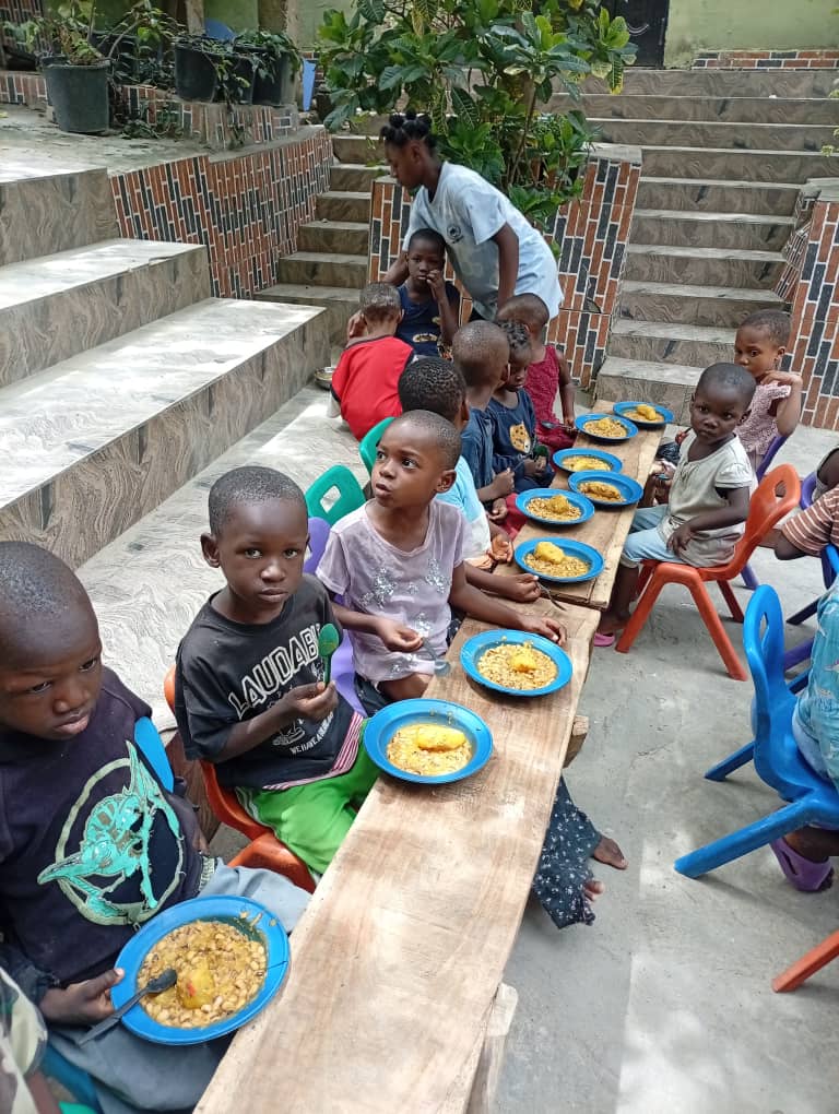 Children playing happily at the orphanage